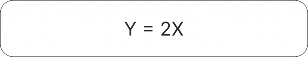 Пример формулы Y = 2X
